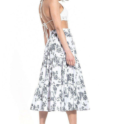 Floral Elegance Long Cotton Skirt - Tessita - Très Elite