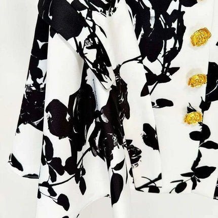 Floral Elegance Mini Skirt with Stunning Metal Rose Accents from the 2024 Collection - Très Elite