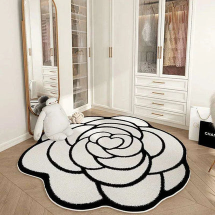 Floral Elegance Plush Carpet - A Cozy and Stylish Home Must-Have..