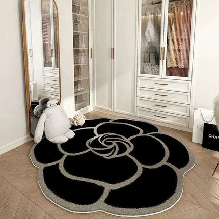 Floral Elegance Plush Carpet - A Cozy and Stylish Home Must-Have..