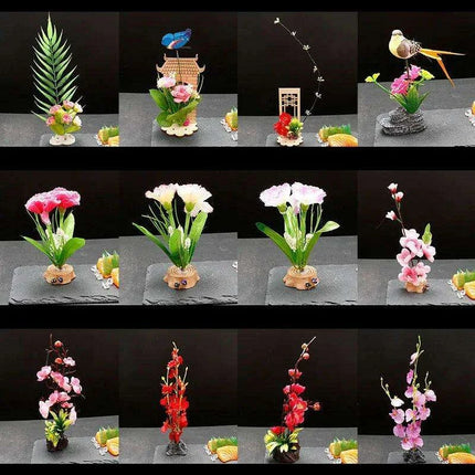 Floral Elegance Sashimi Garnish Set - Très Elite