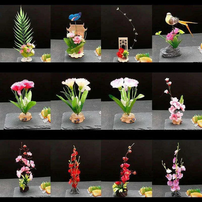 Floral Elegance Sashimi Garnish Set - Très Elite