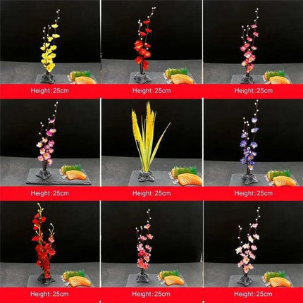 Floral Elegance Sashimi Garnish Set - Très Elite