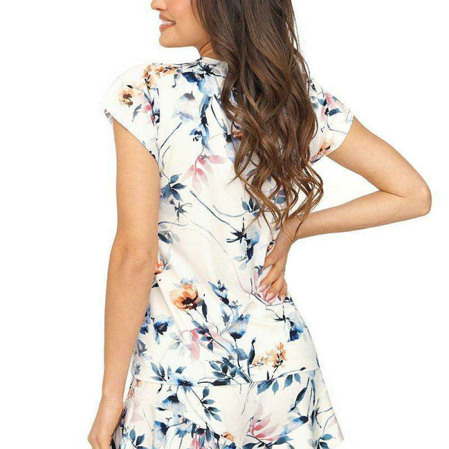 Floral Elegance Viscose Pajama Set - Très Elite