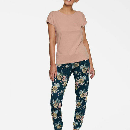 Floral Elegance Women's Cotton Sleepwear Set with Short Sleeves and Shorts - Très Elite