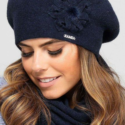 Floral Elegance Wool Beret - Très Elite