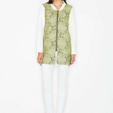 Floral Elegance Wool Blend Coat with Stylish Collar - Très Elite