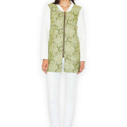 Floral Elegance Wool Blend Coat with Stylish Collar - Très Elite