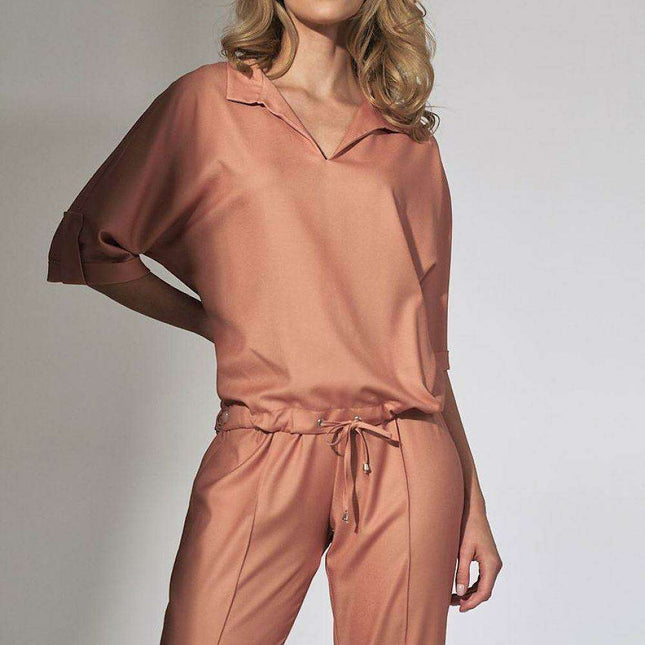 Floral Heart Neckline Kimono Blouse