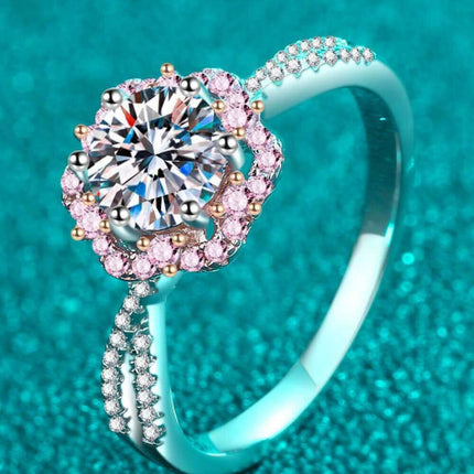 Floral Infinity Lab-Grown Diamond Crisscross Ring with Accent Stones - A Touch of Elegance - Très Elite