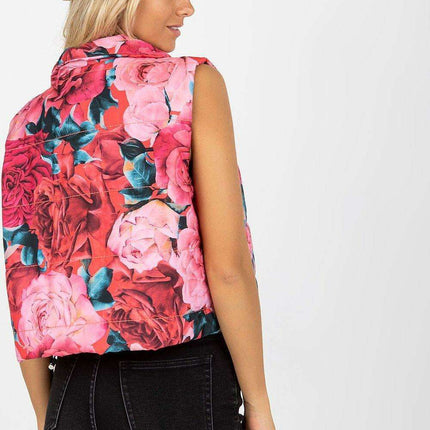 Floral Insulated Gilet with Stylish Zippered Pockets - Très Elite