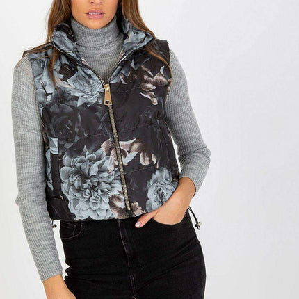 Floral Insulated Gilet with Stylish Zippered Pockets - Très Elite