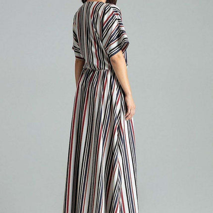 Floral Kimono Sleeve Long Dress with Stylish Envelope Neckline - Très Elite