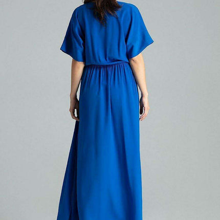 Floral Kimono Sleeve Long Dress with Stylish Envelope Neckline - Très Elite