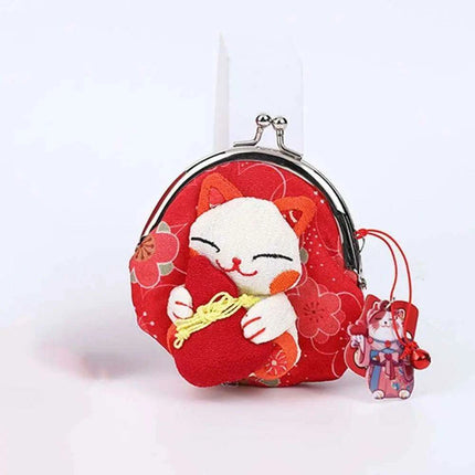 Floral Maneki Neko Wallet - A Stylish Coin Purse for Everyone - Très Elite