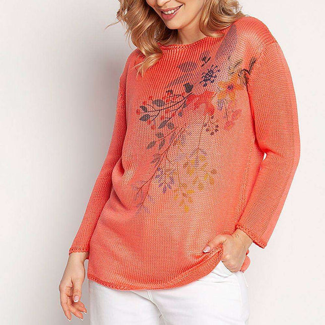 Floral Print Cozy Sweater