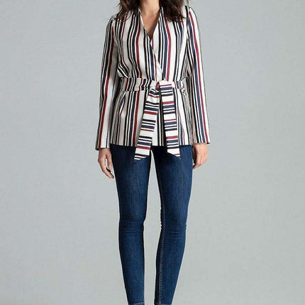 Floral Tie-Waist Asymmetrical Jacket - Très Elite