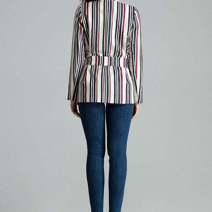 Floral Tie-Waist Asymmetrical Jacket - Très Elite