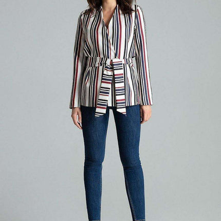 Floral Tie-Waist Asymmetrical Jacket - Très Elite