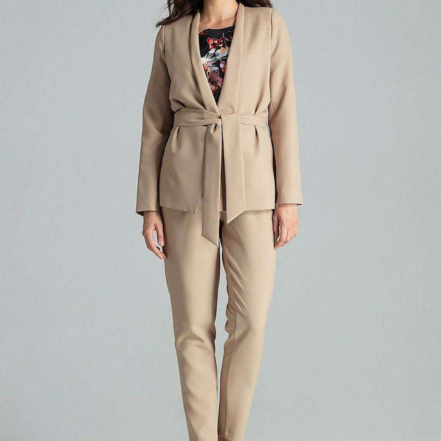Floral Tie-Waist Asymmetrical Jacket - Très Elite