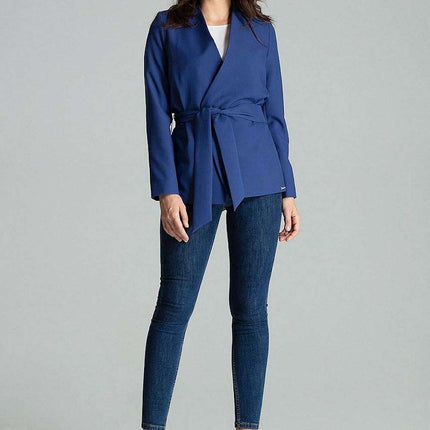 Floral Tie-Waist Asymmetrical Jacket - Très Elite