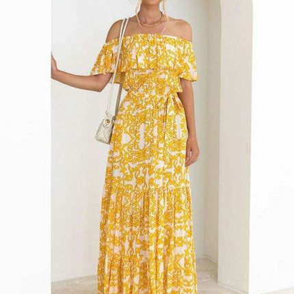 Folk-Inspired Boat Neck Swing Dress for Summer Celebrations