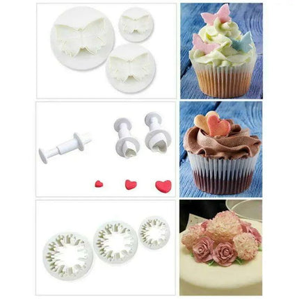 Fondant Fantasy: 33-Piece Plunger Set for Sugarcraft Excellence - Très Elite