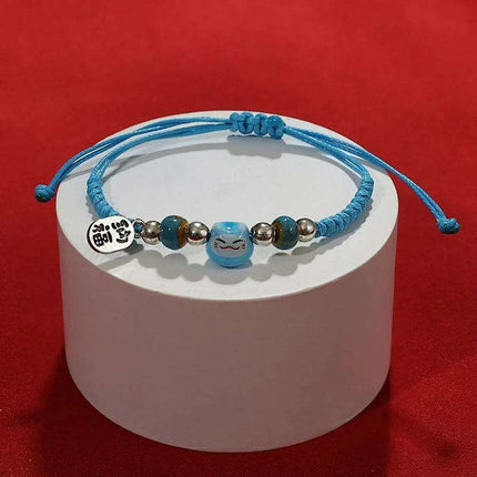 Fortune Bringer Lucky Cat Adjustable Bracelet - Handmade Red Accessory for Positive Energy - Très Elite