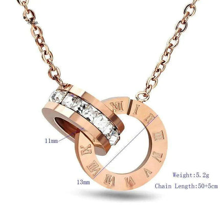 Fortune-Inspired Roman Numeral Stainless Steel Jewelry Set - Elegant Chic Collection - Très Elite