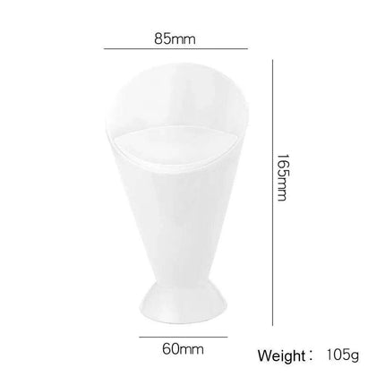 French Fry and Dipping Sauce Stand - Chic White Snack Holder Duo - Très Elite