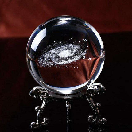 Galactic Elegance: Handcrafted K9 Crystal Celestial Sphere - Très Elite