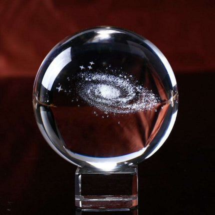 Galactic Elegance: Handcrafted K9 Crystal Celestial Sphere - Très Elite