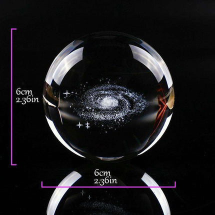 Galactic Elegance: Handcrafted K9 Crystal Celestial Sphere - Très Elite