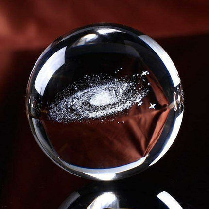 Galactic Elegance: Handcrafted K9 Crystal Celestial Sphere - Très Elite