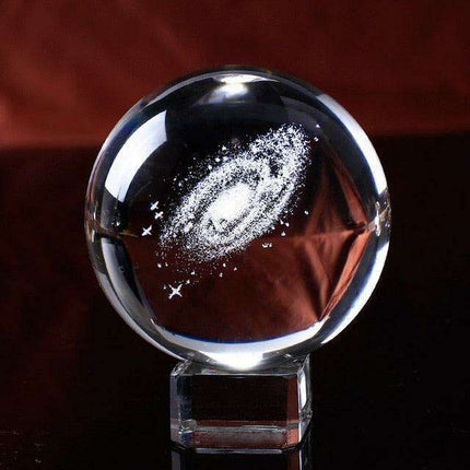 Galactic Elegance: Handcrafted K9 Crystal Celestial Sphere - Très Elite