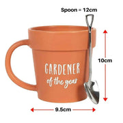 Garden Guardian Mug - Adorable Flower Pot Design with Shovel Spoon for Plant Lovers - Très Elite