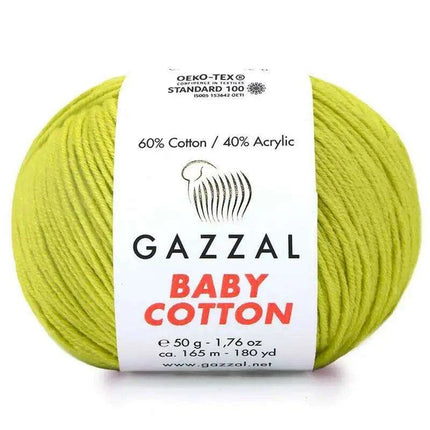 Gazzal Baby Cotton Ball Hand Knitting Yarn - 50g, 165m, Soft Cotton-Acrylic Blend for Creative Crochet & DIY Projects, Turkish Quality. Uncategorized gazzal-baby-cotton-ball-hand-knitting-yarn-50g-165m-soft-cotton-acrylic-blend-for-creativ Arts, Crafts & Sewing›Sewing & Fabric›Craft Fabrics