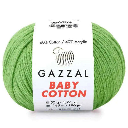 Gazzal Baby Cotton Ball Hand Knitting Yarn - 50g, 165m, Soft Cotton-Acrylic Blend for Creative Crochet & DIY Projects, Turkish Quality. Uncategorized gazzal-baby-cotton-ball-hand-knitting-yarn-50g-165m-soft-cotton-acrylic-blend-for-creativ Arts, Crafts & Sewing›Sewing & Fabric›Craft Fabrics