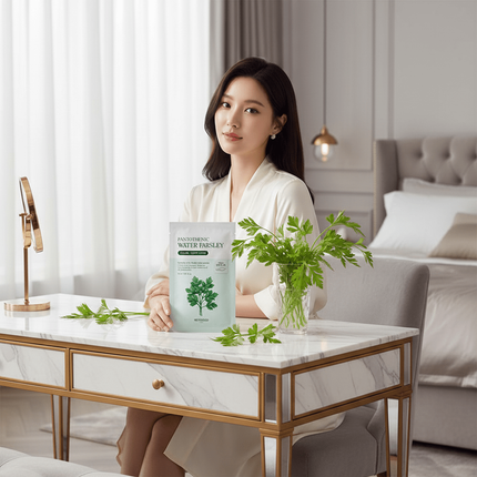 Gentle Hydration Parsley Moisture Masks - 10 Pack for Sensitive Skin.