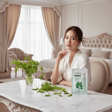 Gentle Hydration Parsley Moisture Masks - 10 Pack for Sensitive Skin.