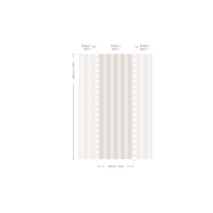 Wallcolors Tapeta Gentle Stripe Wallpaper - Elegant Design, Easy Appli