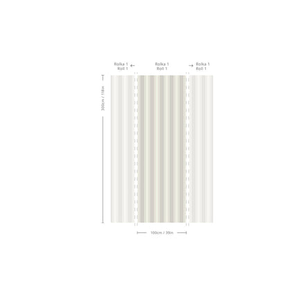 Wallcolors Tapeta Gentle Stripe Wallpaper - Elegant Design, Easy Appli