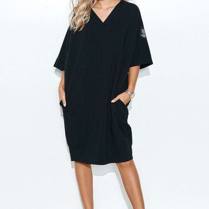 Geometric Cut Macadamia Casual Oversized Sweatshirt Dress - Très Elite