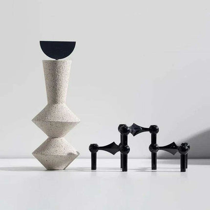 Geometric Elegance: Abstract Sandstone Art Sculpture - Très Elite