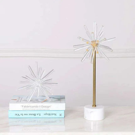 Geometric Elegance: Crystal Flower Spheres for Timeless Decor - Très Elite