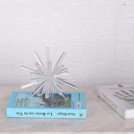 Geometric Elegance: Crystal Flower Spheres for Timeless Decor - Très Elite