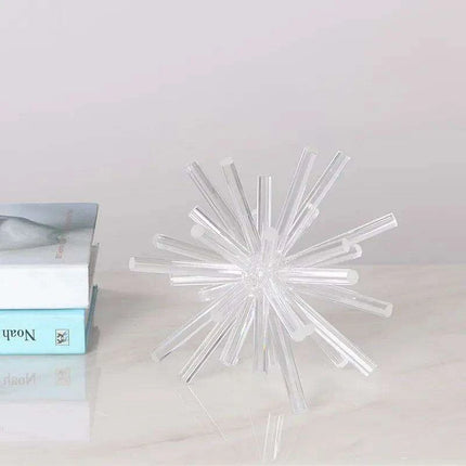 Geometric Elegance: Crystal Flower Spheres for Timeless Decor - Très Elite