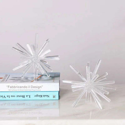 Geometric Elegance: Crystal Flower Spheres for Timeless Decor - Très Elite