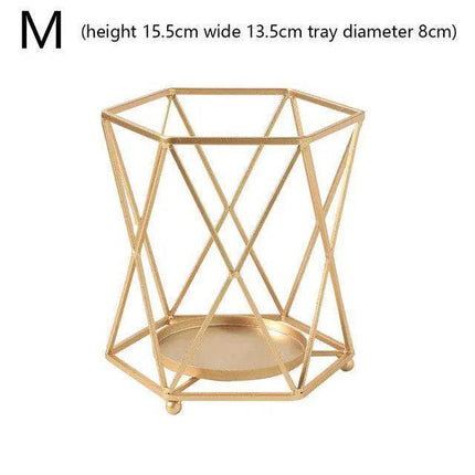 Geometric Elegant Nordic Iron Candle Holders for Sophisticated Decor - Très Elite