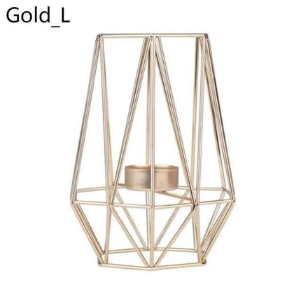Geometric Elegant Nordic Iron Candle Holders for Sophisticated Decor - Très Elite